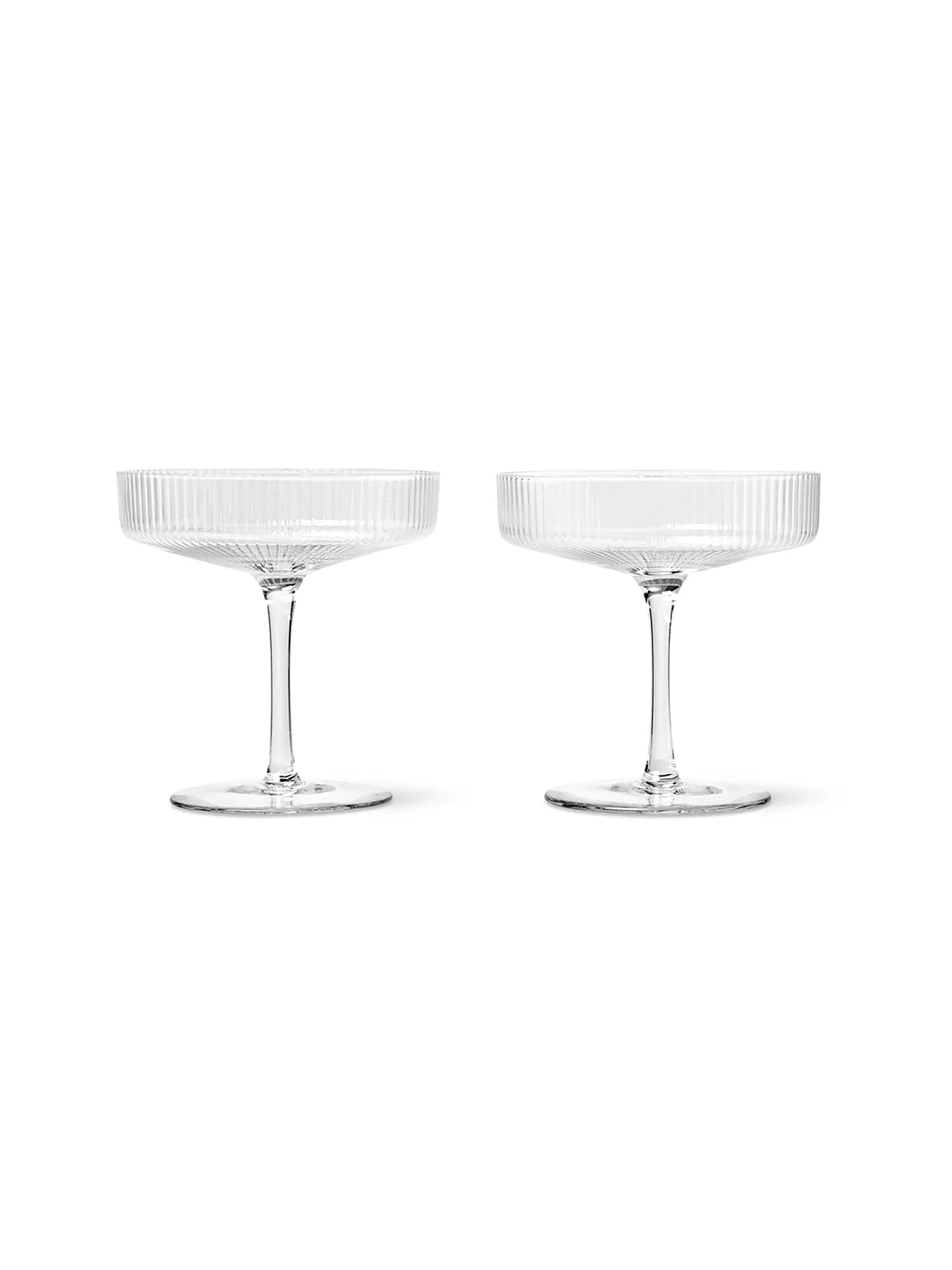 FERM LIVING | Champagnerglas 2er Set RIPPLE | 